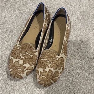 Rothy's Women's Floral Loafers - Brown and Cream